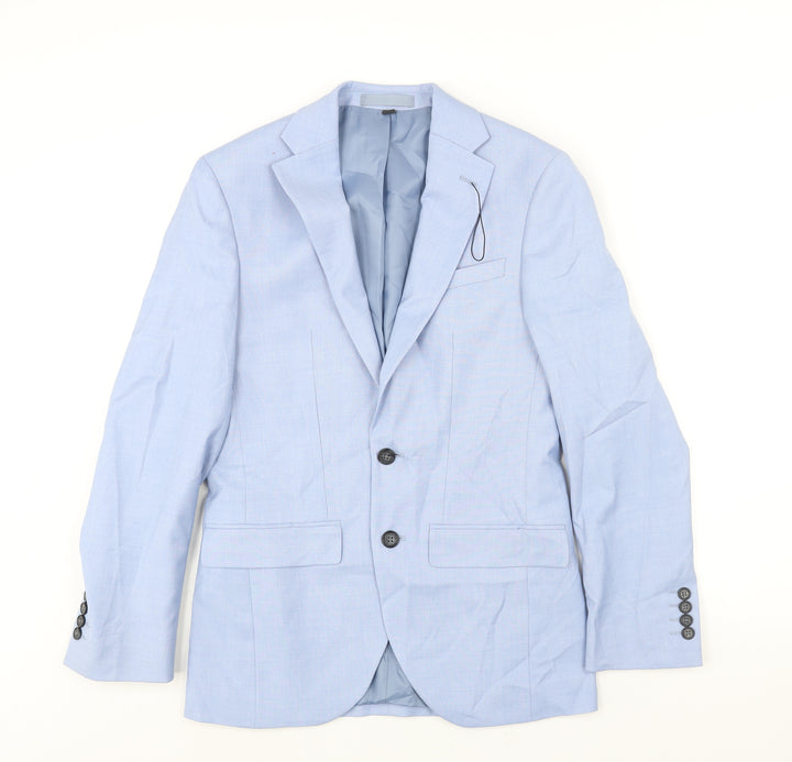 Marks and Spencer Mens Blue Polyester Jacket Suit Jacket Size 34 Regular