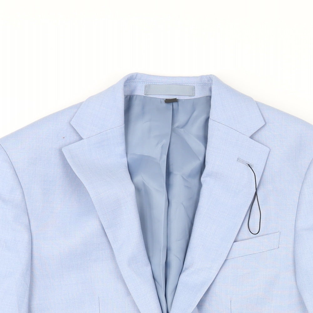 Marks and Spencer Mens Blue Polyester Jacket Suit Jacket Size 34 Regular