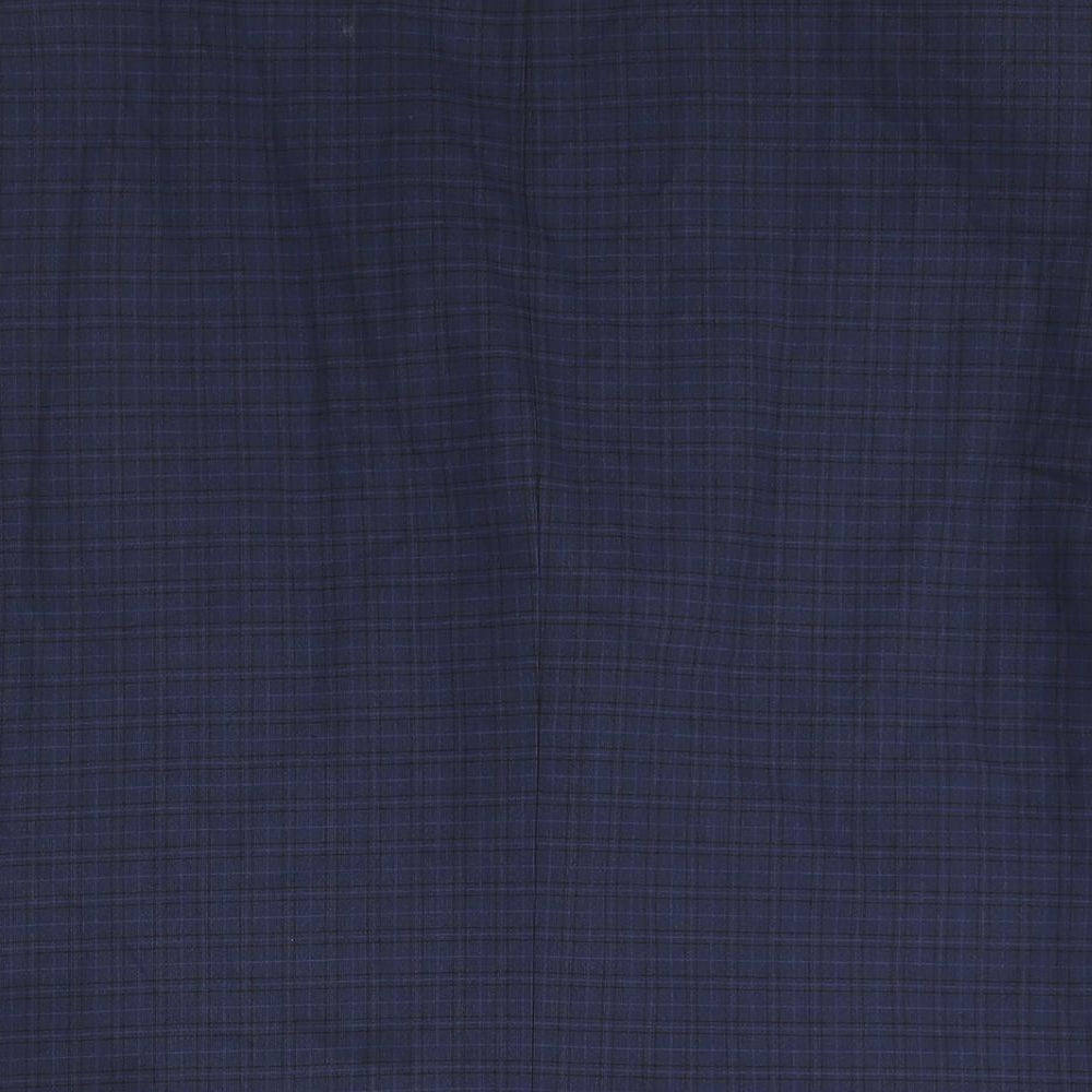 Marks and Spencer Mens Blue Check Polyester Jacket Suit Jacket Size 42 Regular