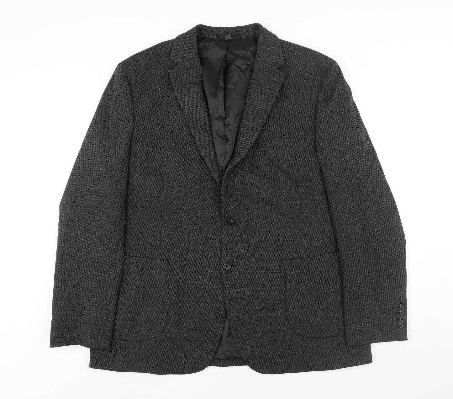 Marks and Spencer Mens Black Polyamide Jacket Suit Jacket Size 48 Regular