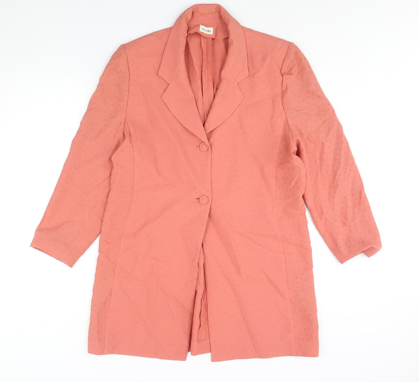 Viyella Womens Pink Jacket Size 14 Button