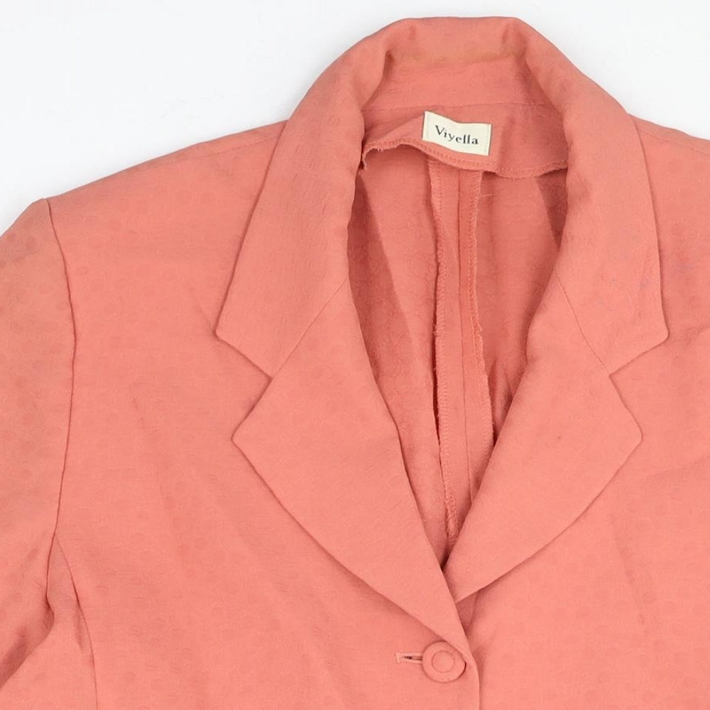 Viyella Womens Pink Jacket Size 14 Button