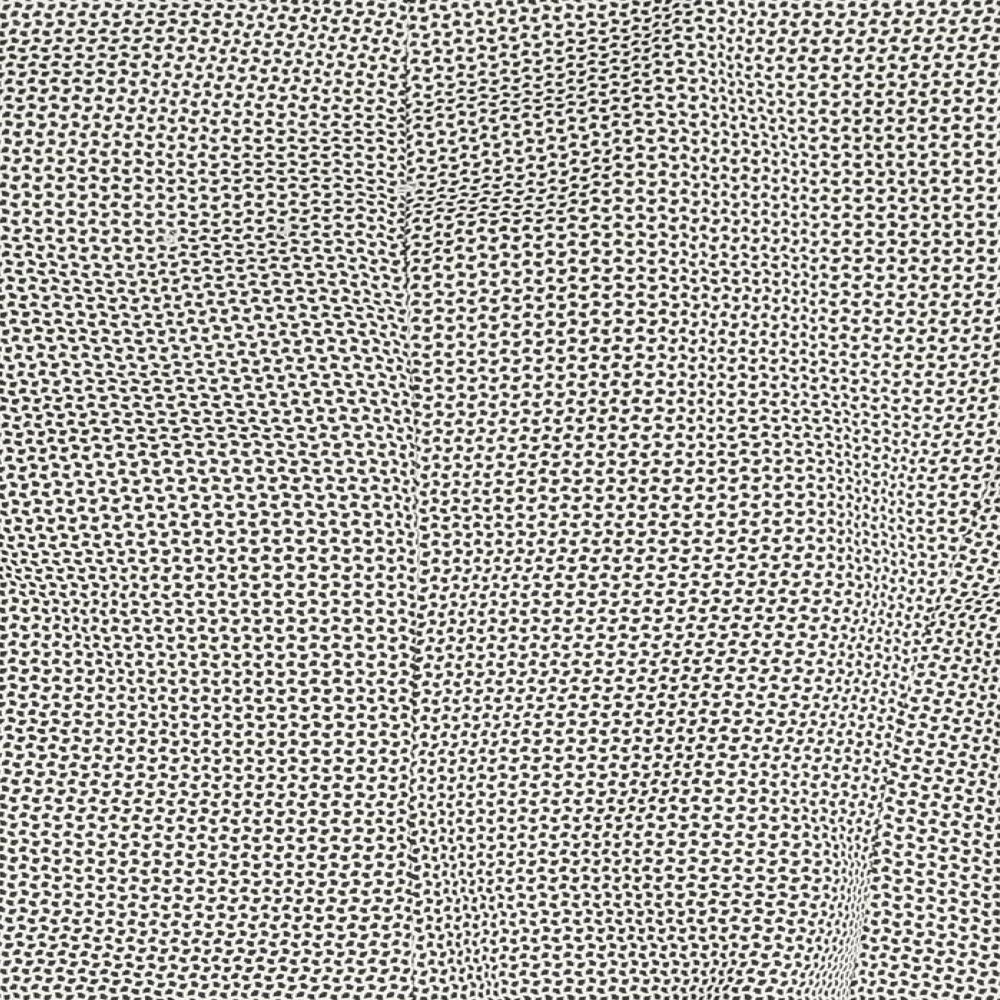 Le Suit Womens Beige Geometric Jacket Size 10 Button - Bow Detail