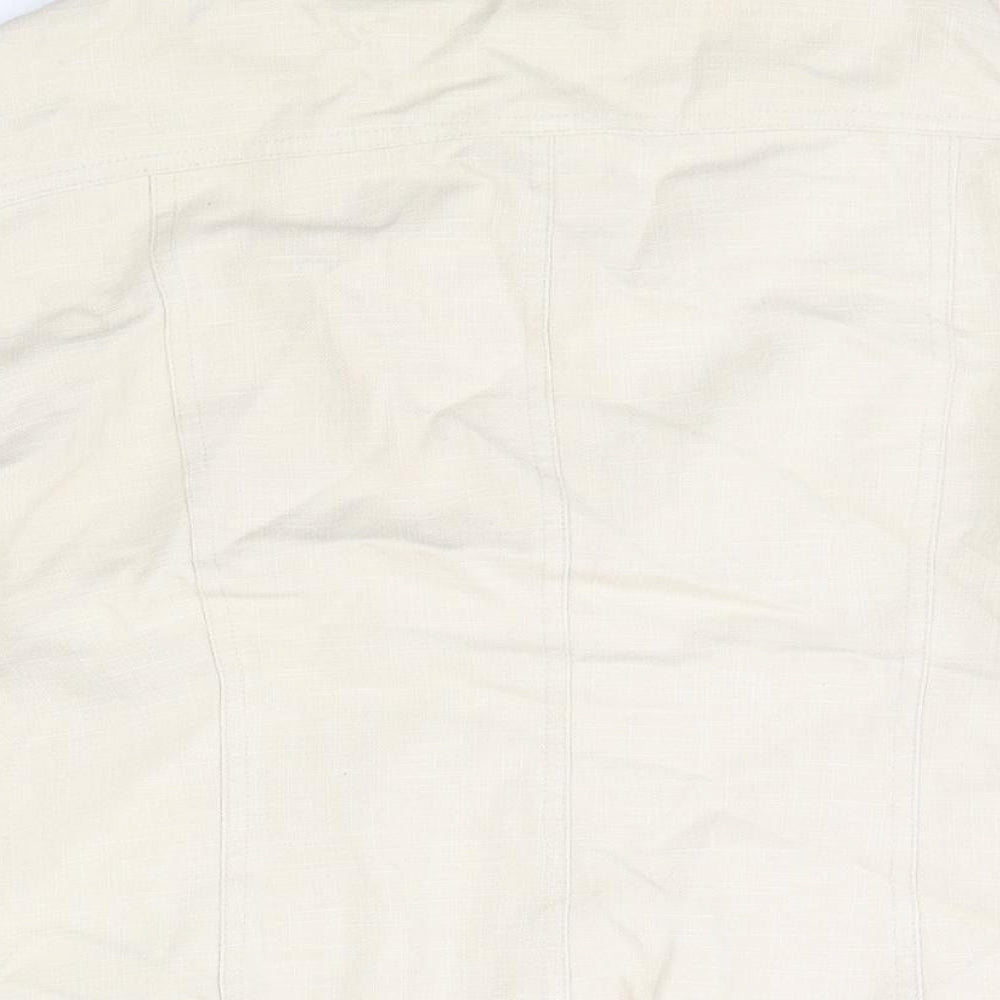 Wallis Womens Beige Jacket Size 14 Button