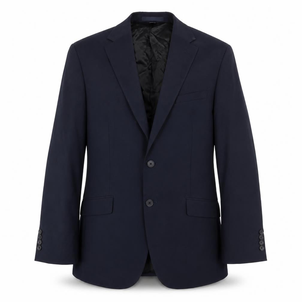 Front view of Autograph men’s blue wool jacket suit jacket, size 40, regular
