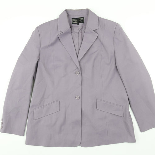 Debenhams Womens Purple Jacket Size 16 Button