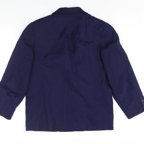 EX Womens Blue Jacket Blazer Size 14 Button