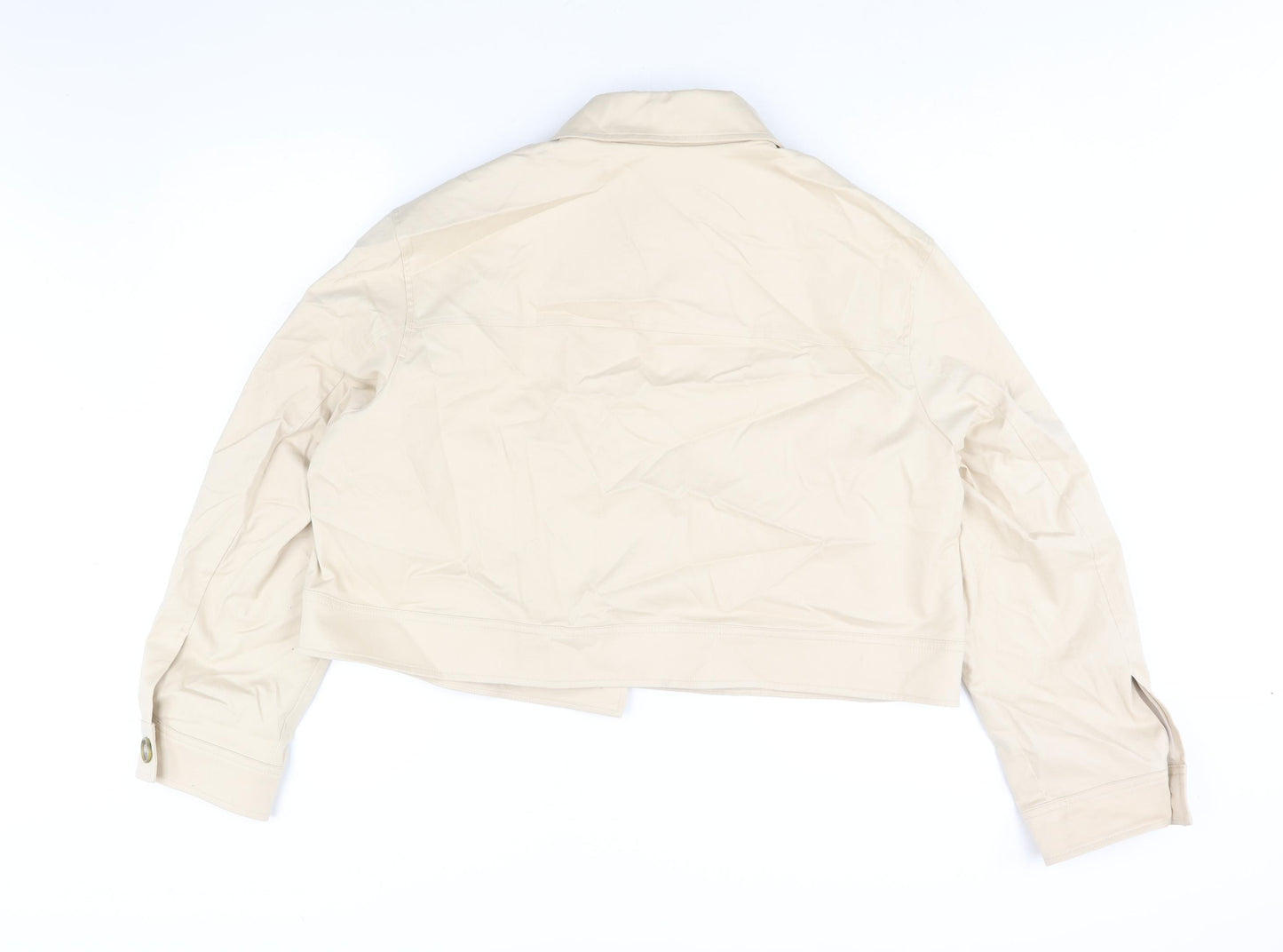 Autograph Womens Beige Jacket Size 18 Button