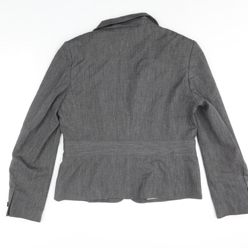Essential Womens Grey Jacket Blazer Size 16 Button