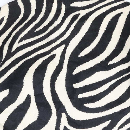 H&M Womens Black Animal Print Jacket Size XS Button - Zebra Print