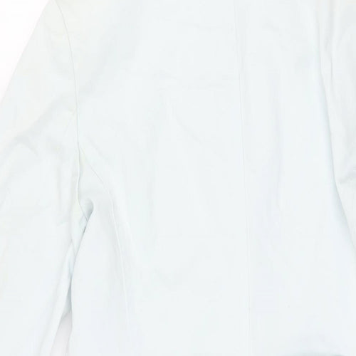 Marks and Womens Blue Trench Coat Coat Size 12 Button