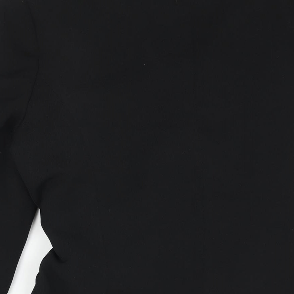 Katy Baker Womens Black Jacket Blazer Size 12 Tie