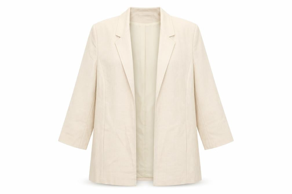 First Avenue Womens Beige Jacket Blazer Size 12