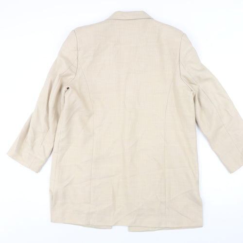 First Avenue Womens Beige Jacket Blazer Size 12