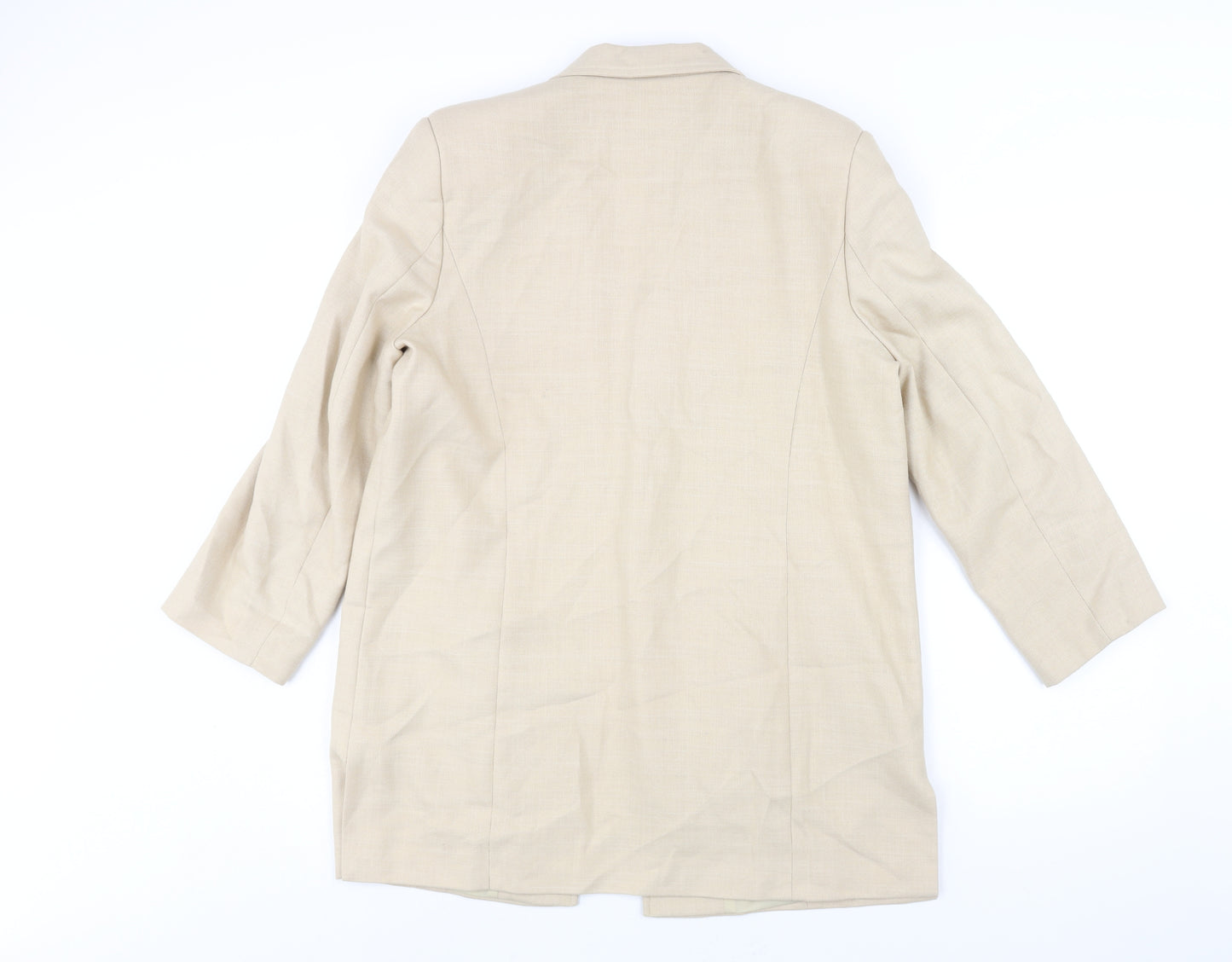 First Avenue Womens Beige Jacket Blazer Size 12