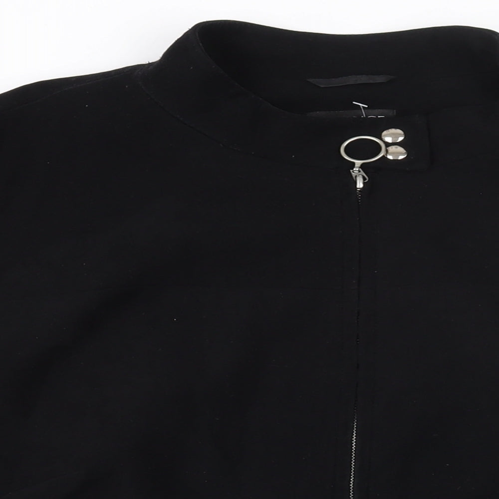 essence Womens Black Jacket Size 26 Zip - Buckle Detail