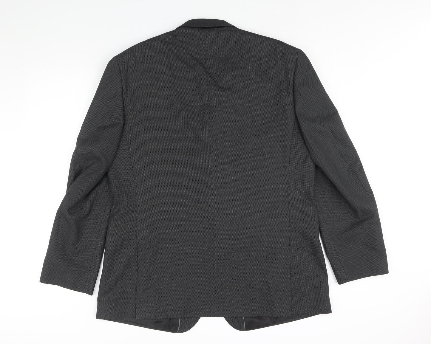 Karl Jackson Mens Grey Polyester Jacket Suit Jacket Size 46 Regular