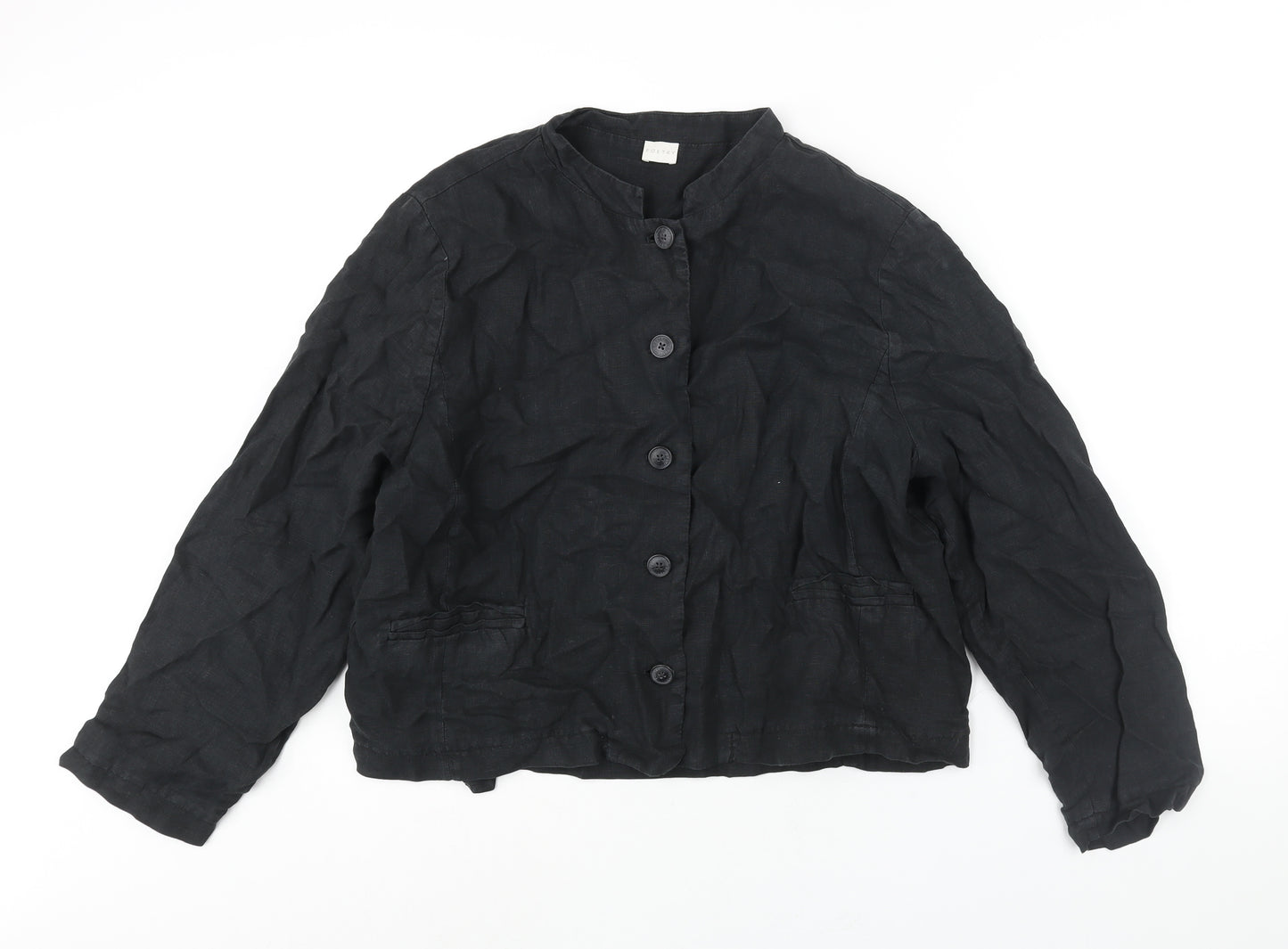 Poetry Womens Black Jacket Size 20 Button