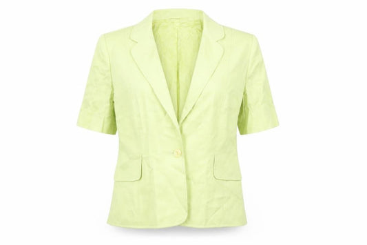 Front view of Country Casuals women’s green jacket, size UK 16, button