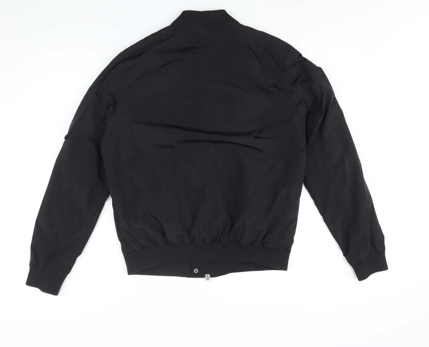 Topman Mens Black Bomber Jacket Jacket Size M Zip