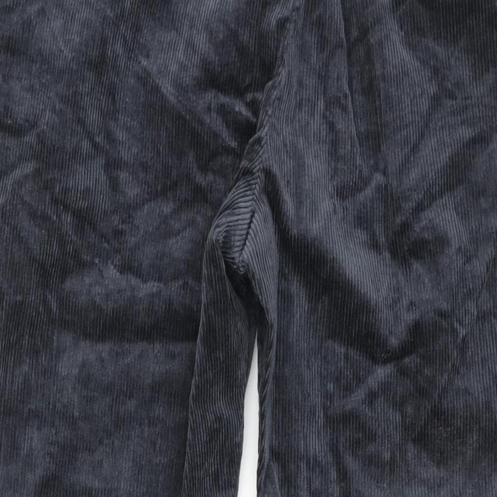 Marks and Mens Blue Cotton Chino Trousers Size 44 in L29 in Regular Zip