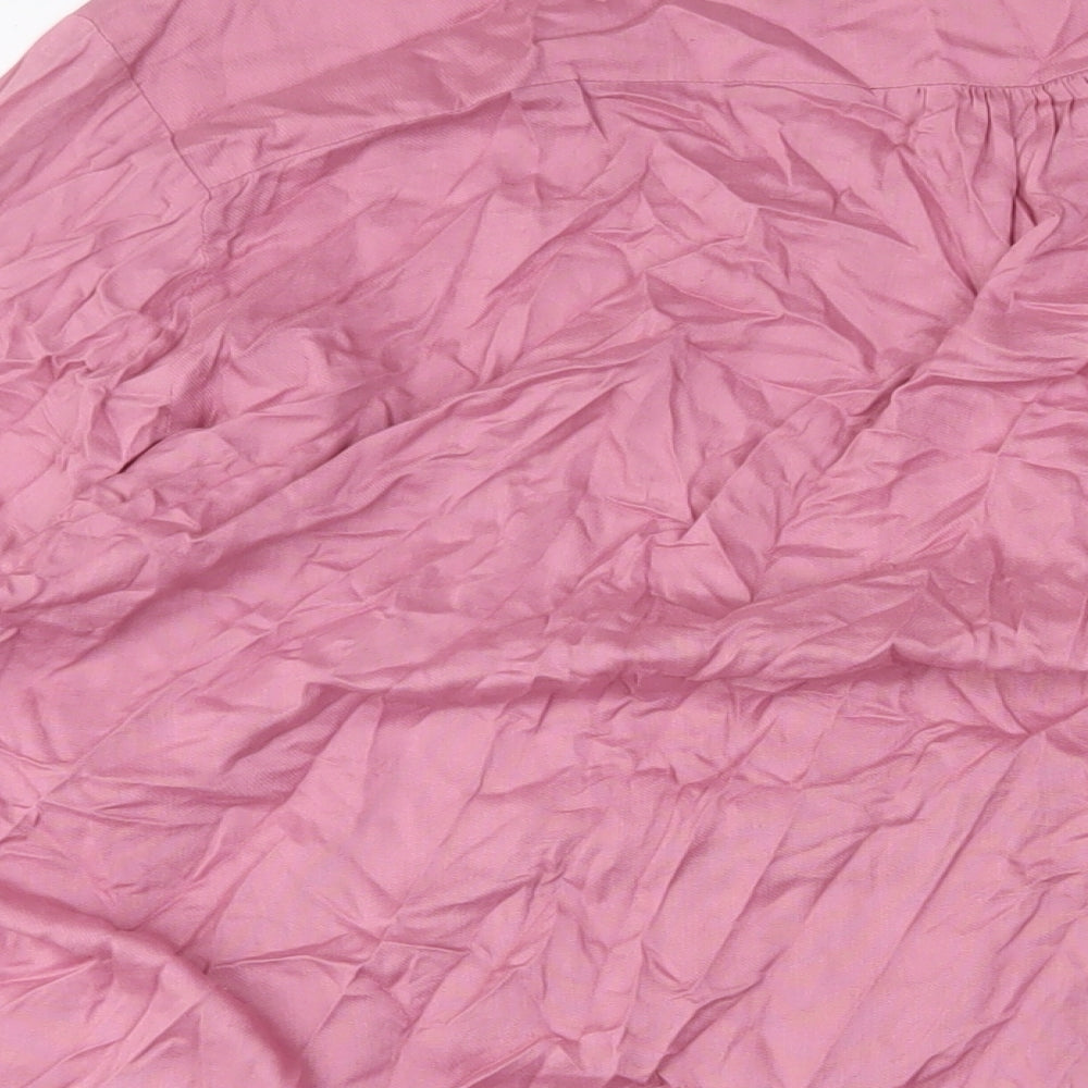 Yours Womens Pink Viscose Basic T-Shirt Size 26 V-Neck - 26/28