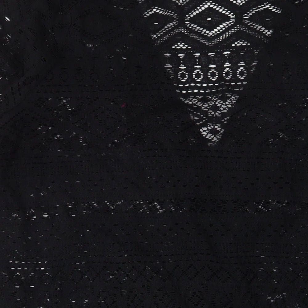 Yours Womens Black Cotton Kimono Blouse Size 22 V-Neck