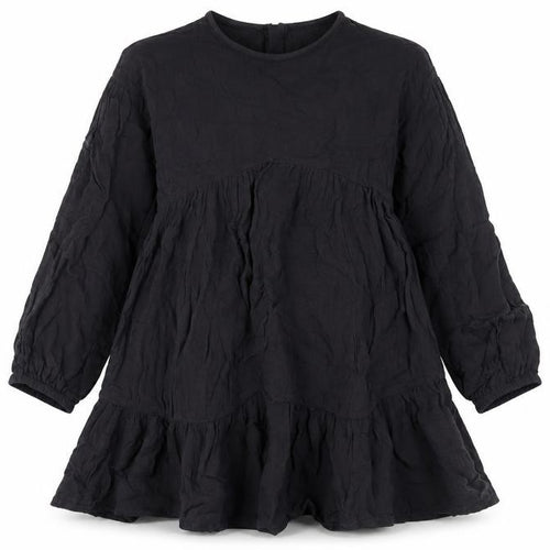 Marks and Spencer Girls Grey Cotton A-Line Size 9-10 Years Crew Neck Button