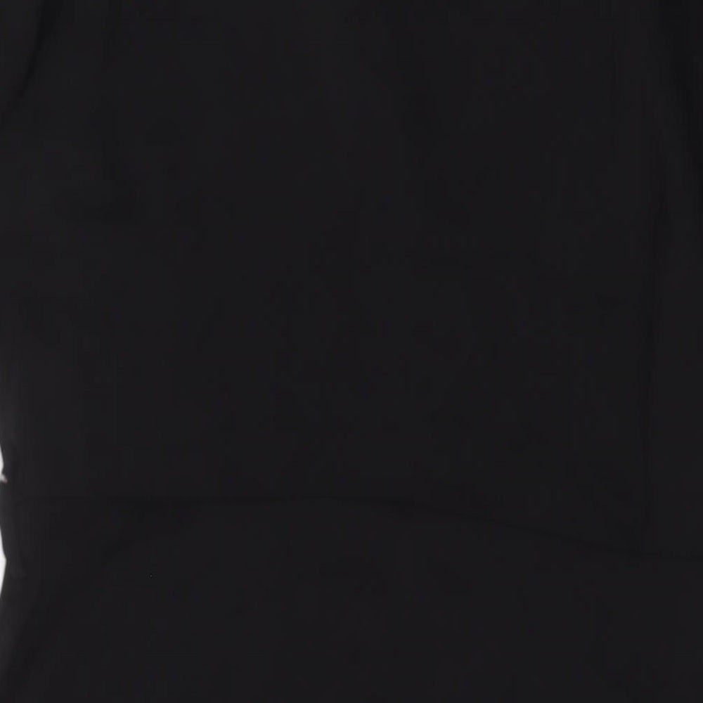 New Look Womens Black Polyester A-Line Size 16 Collared Button