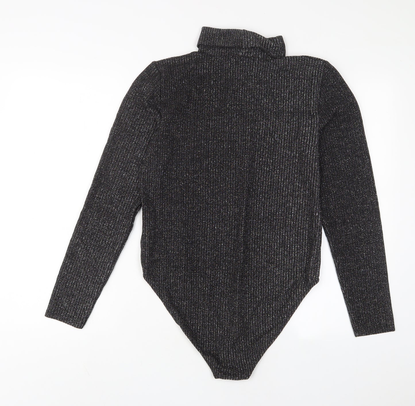 NEXT Womens Black Viscose Bodysuit One-Piece Size 16 Snap