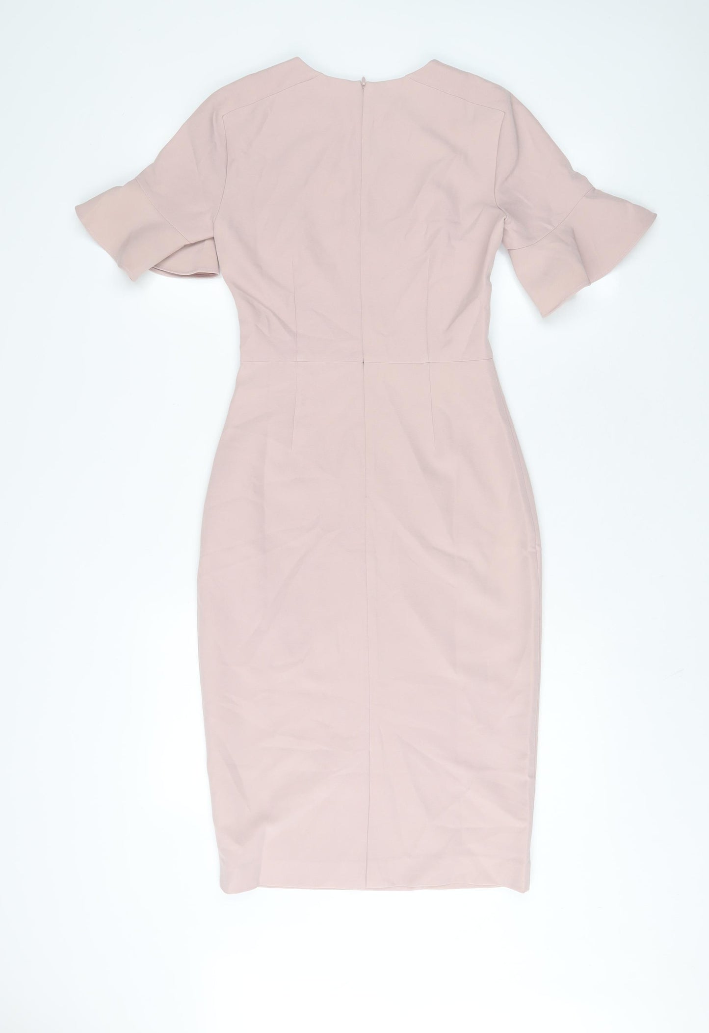 Love Bonito Womens Pink Polyester Bodycon Size 6 Crew Neck Zip