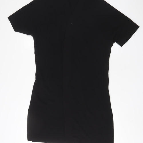 Dorothy Perkins Womens Black Polyester Kimono Blouse Size 8 V-Neck - Open
