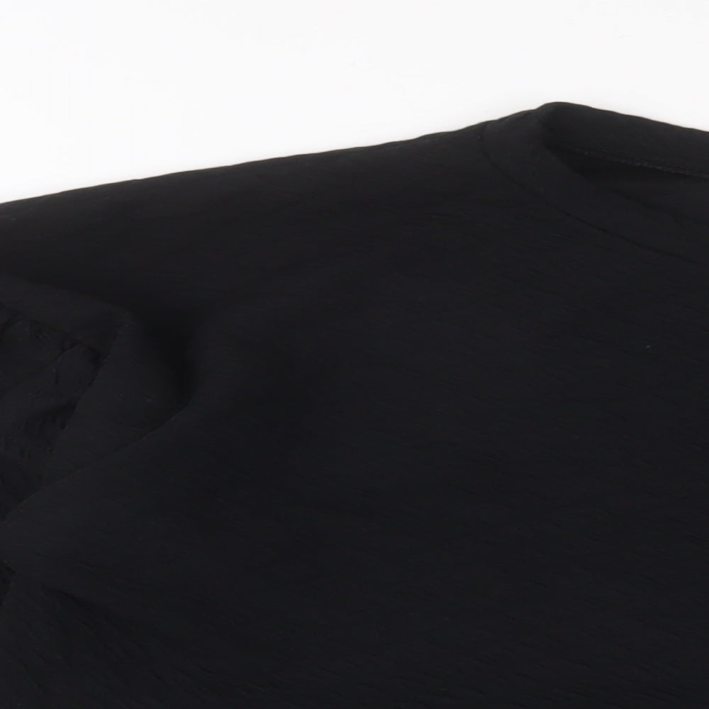 Oasis Womens Black Polyester Pullover Sweatshirt Size L Pullover - Frill