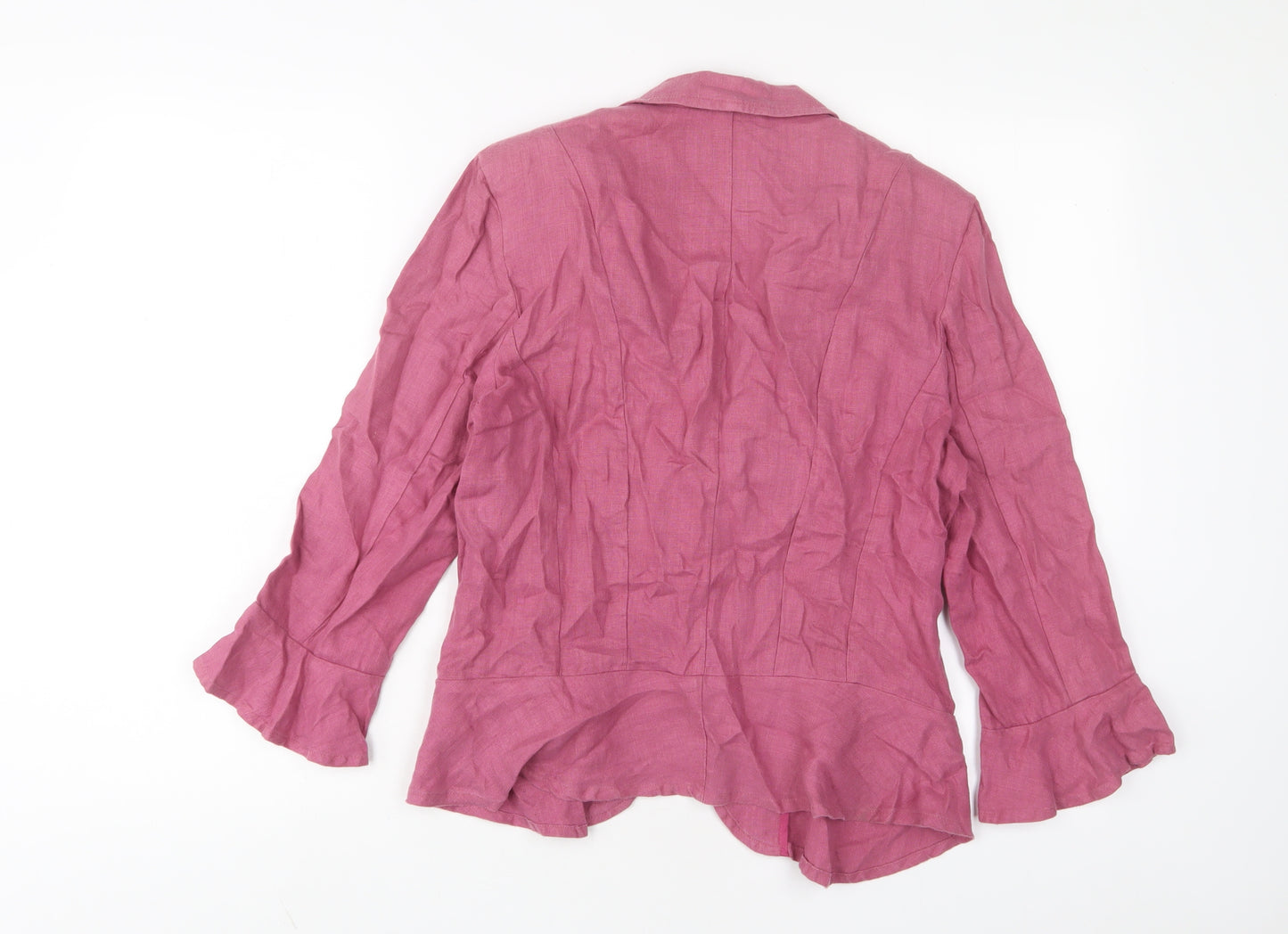 Per Una Womens Pink Jacket Blazer Size 14 Button