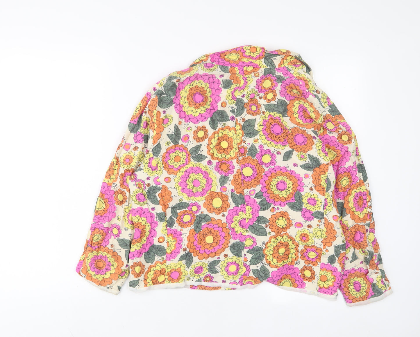 River Island Womens Multicoloured Floral Jacket Blazer Size 16 - Open