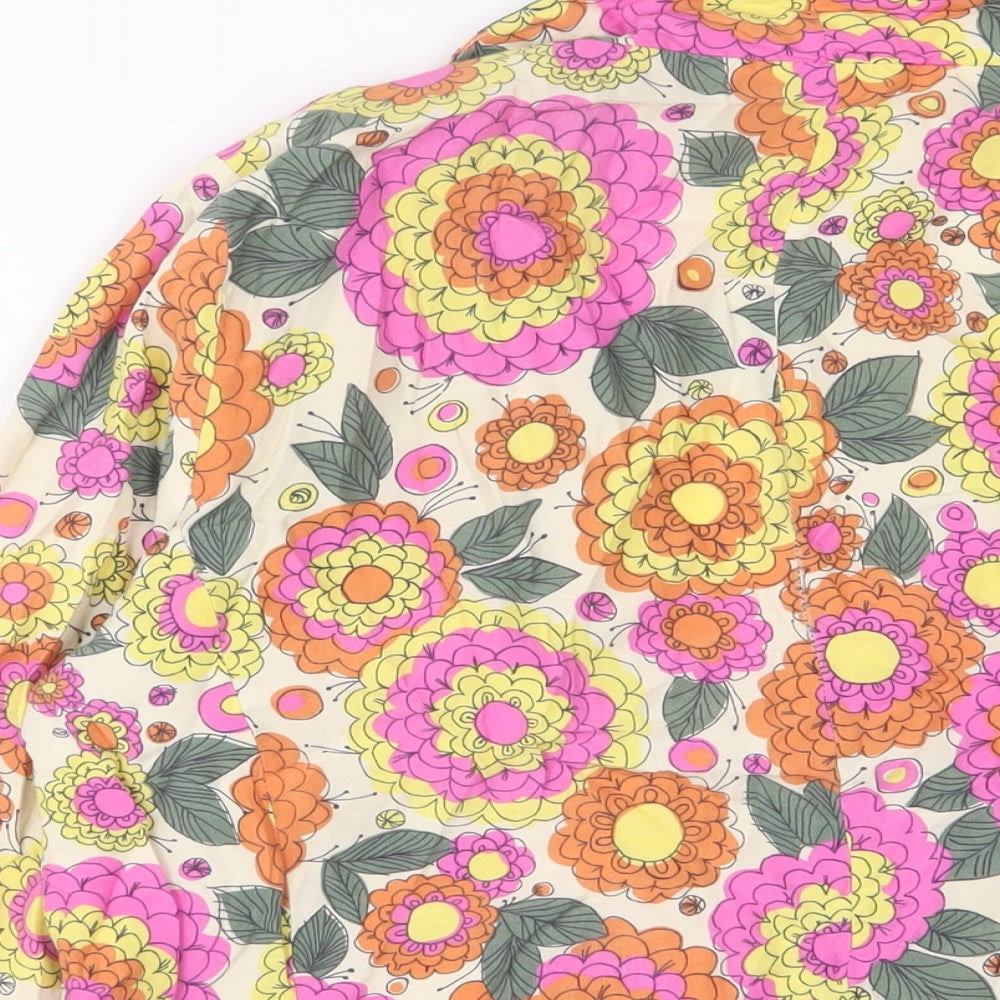 River Island Womens Multicoloured Floral Jacket Blazer Size 16 - Open