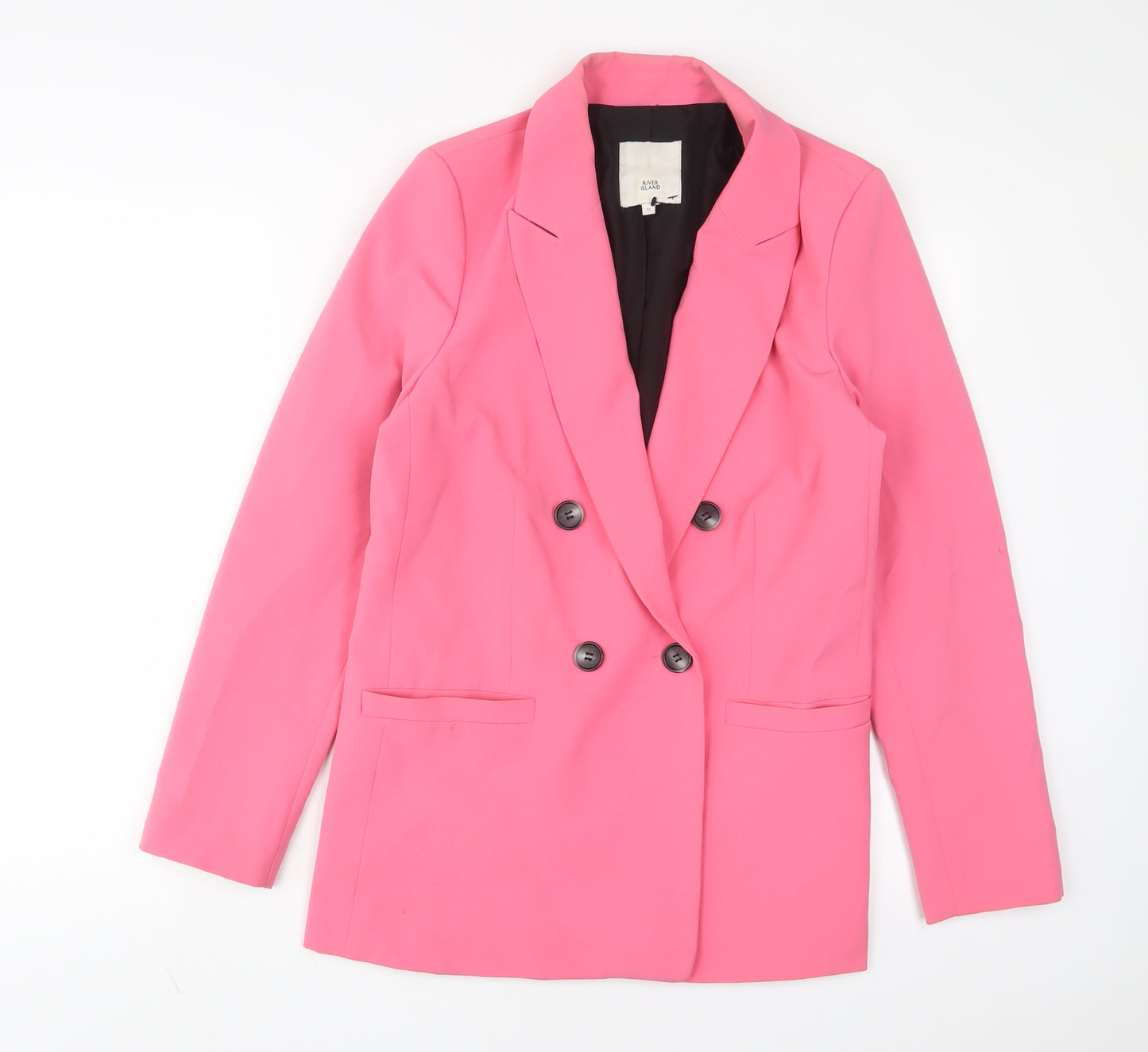 River Island Womens Pink Jacket Blazer Size 12 Buckle