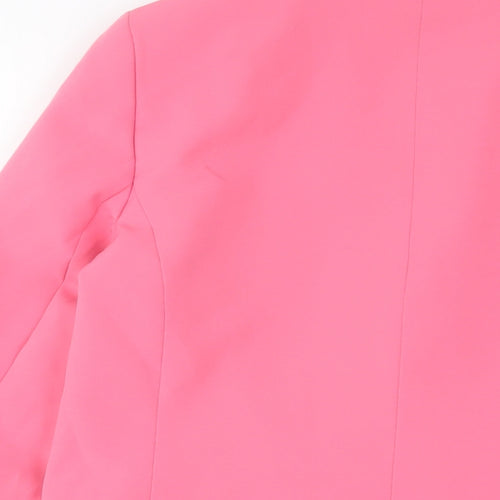 River Island Womens Pink Jacket Blazer Size 12 Buckle