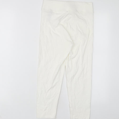 Marks and Spencer Womens White Cotton Capri Leggings Size 6 L20 in