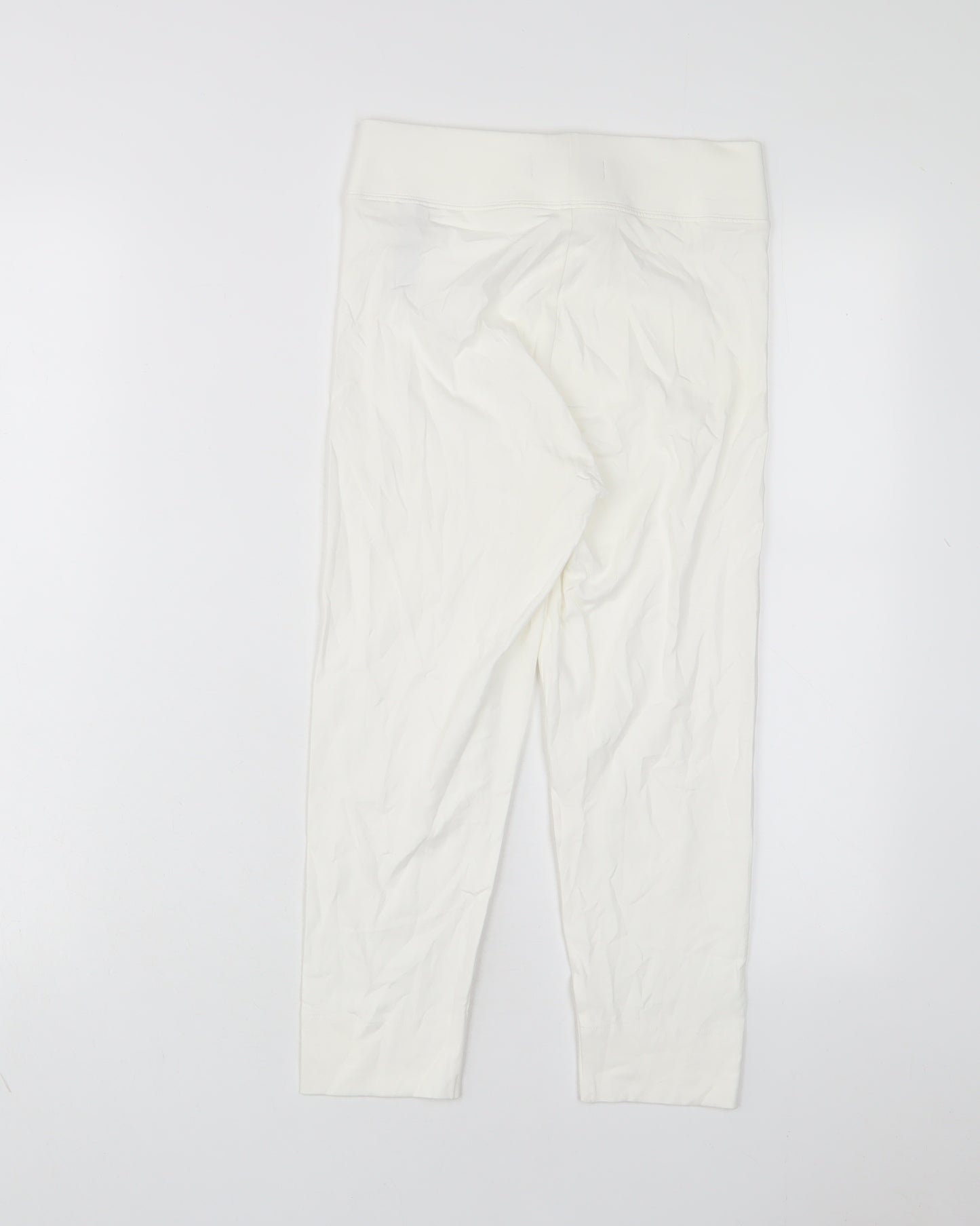 Marks and Spencer Womens White Cotton Capri Leggings Size 6 L20 in