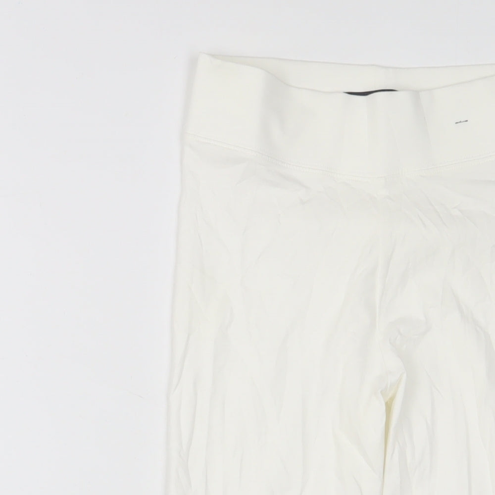 Marks and Spencer Womens White Cotton Capri Leggings Size 6 L20 in