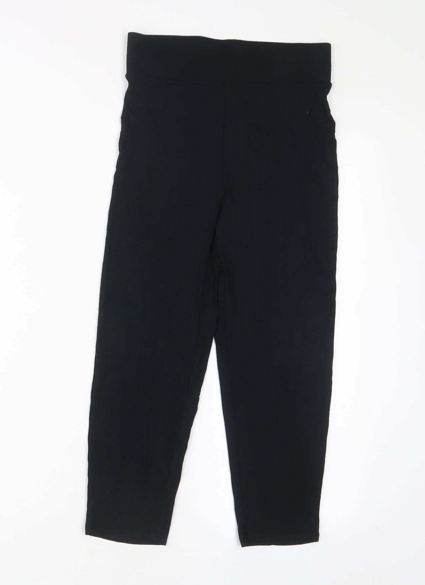 Marks and Spencer Womens Black Viscose Capri Leggings Size 6 L20 in