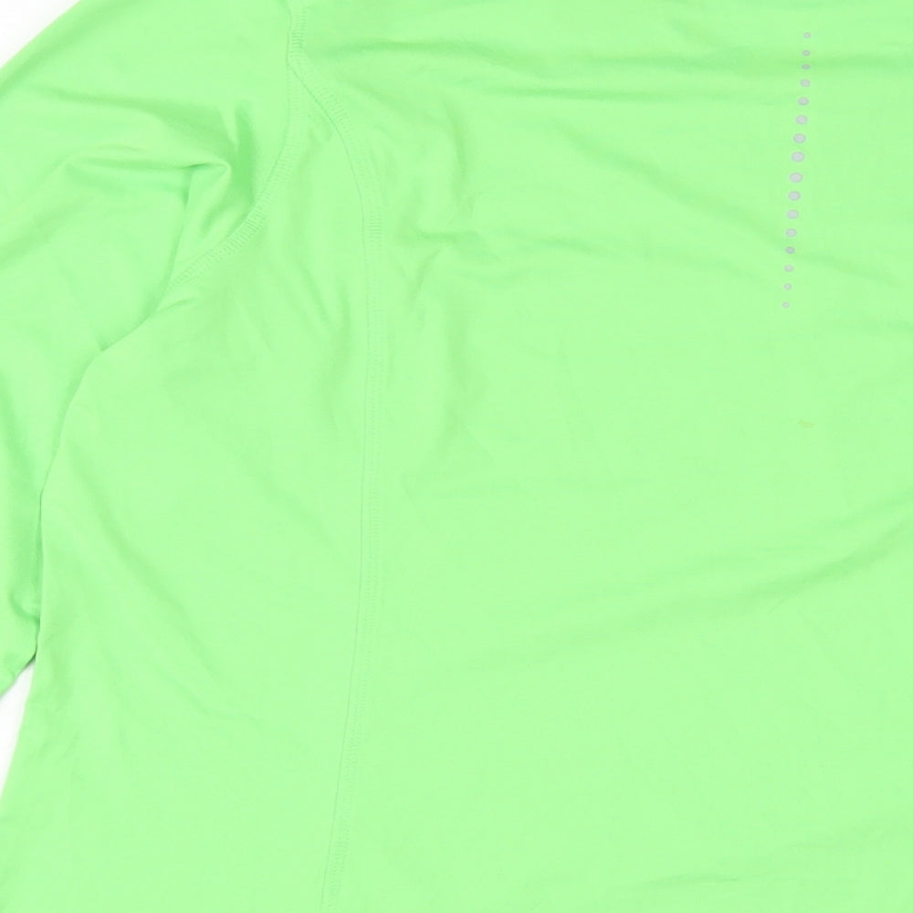 GOODMOVE Womens Green Polyester Basic Casual Size 18 Crew Neck Pullover