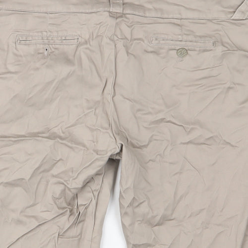 Mexx Womens Beige Cotton Bermuda Shorts Size 32 in L13 in Regular Zip
