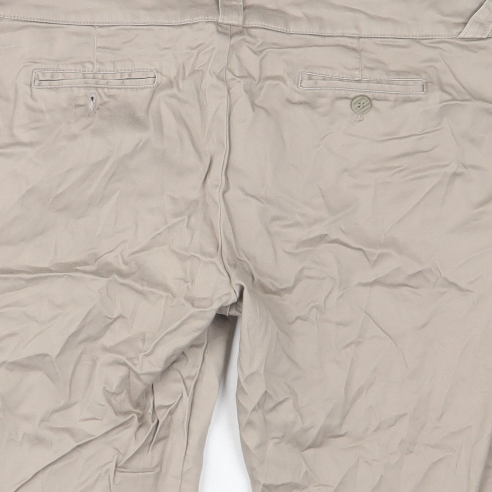 Mexx Womens Beige Cotton Bermuda Shorts Size 32 in L13 in Regular Zip