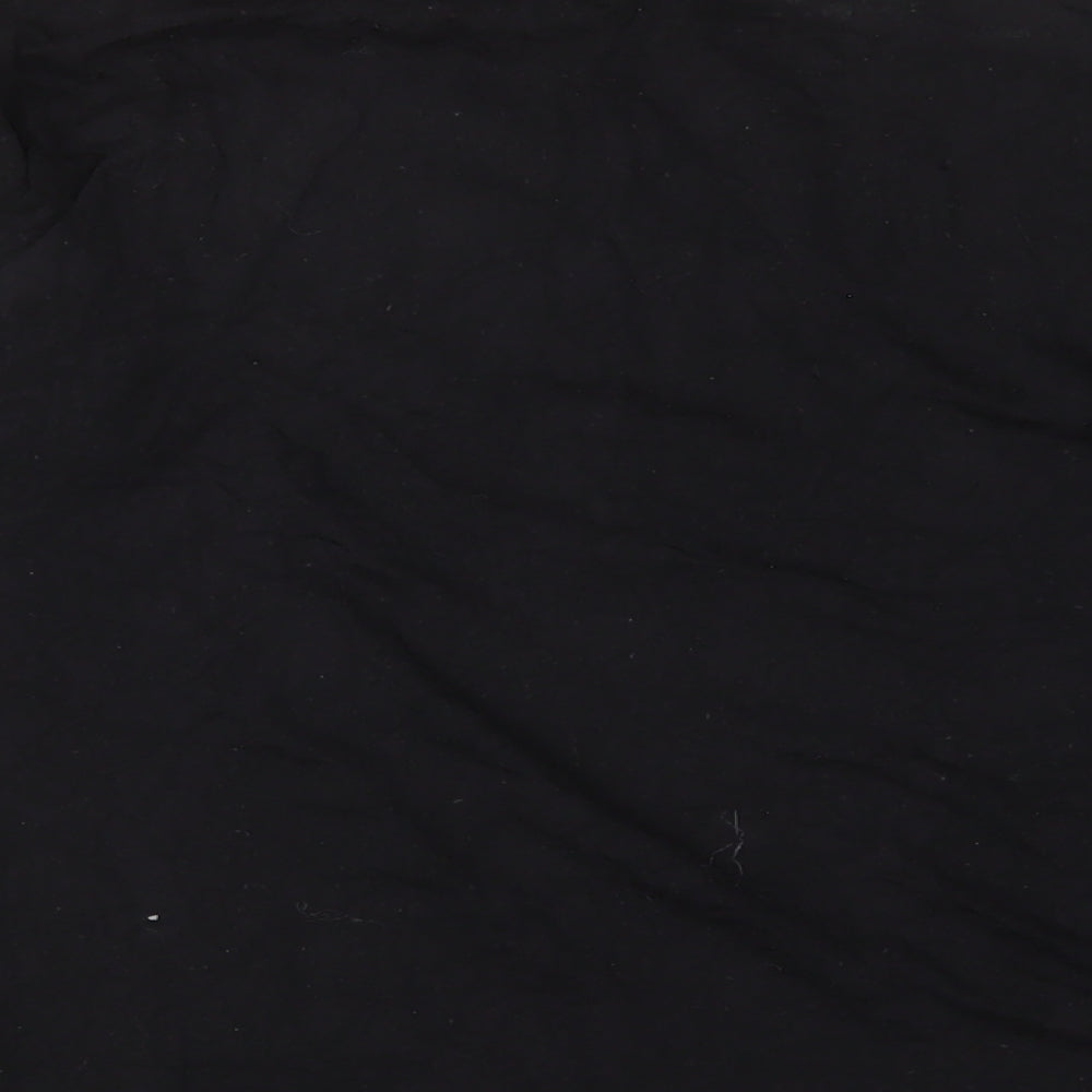 Marks and Spencer Womens Black Polyester Basic T-Shirt Size 16 Crew Neck