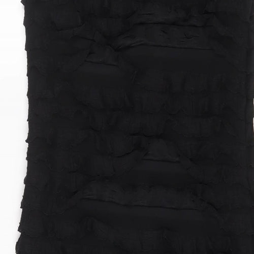JS Boutique Womens Black Polyester A-Line Size 8 Square Neck Zip