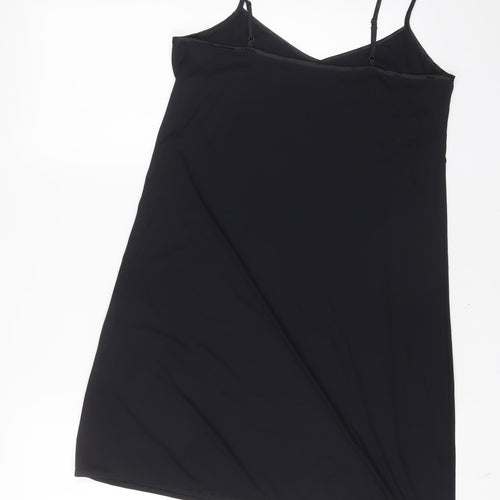 Marks and Spencer Womens Black Solid Polyester Cami Dress Size 12