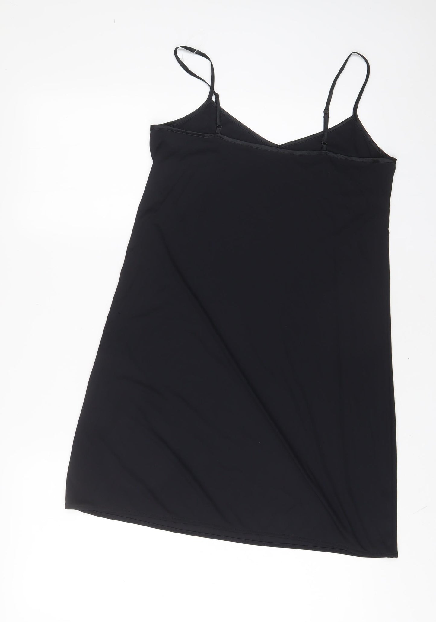 Marks and Spencer Womens Black Solid Polyester Cami Dress Size 12