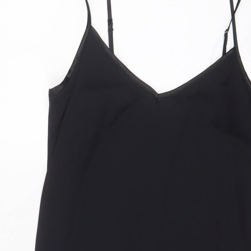 Marks and Spencer Womens Black Solid Polyester Cami Dress Size 12